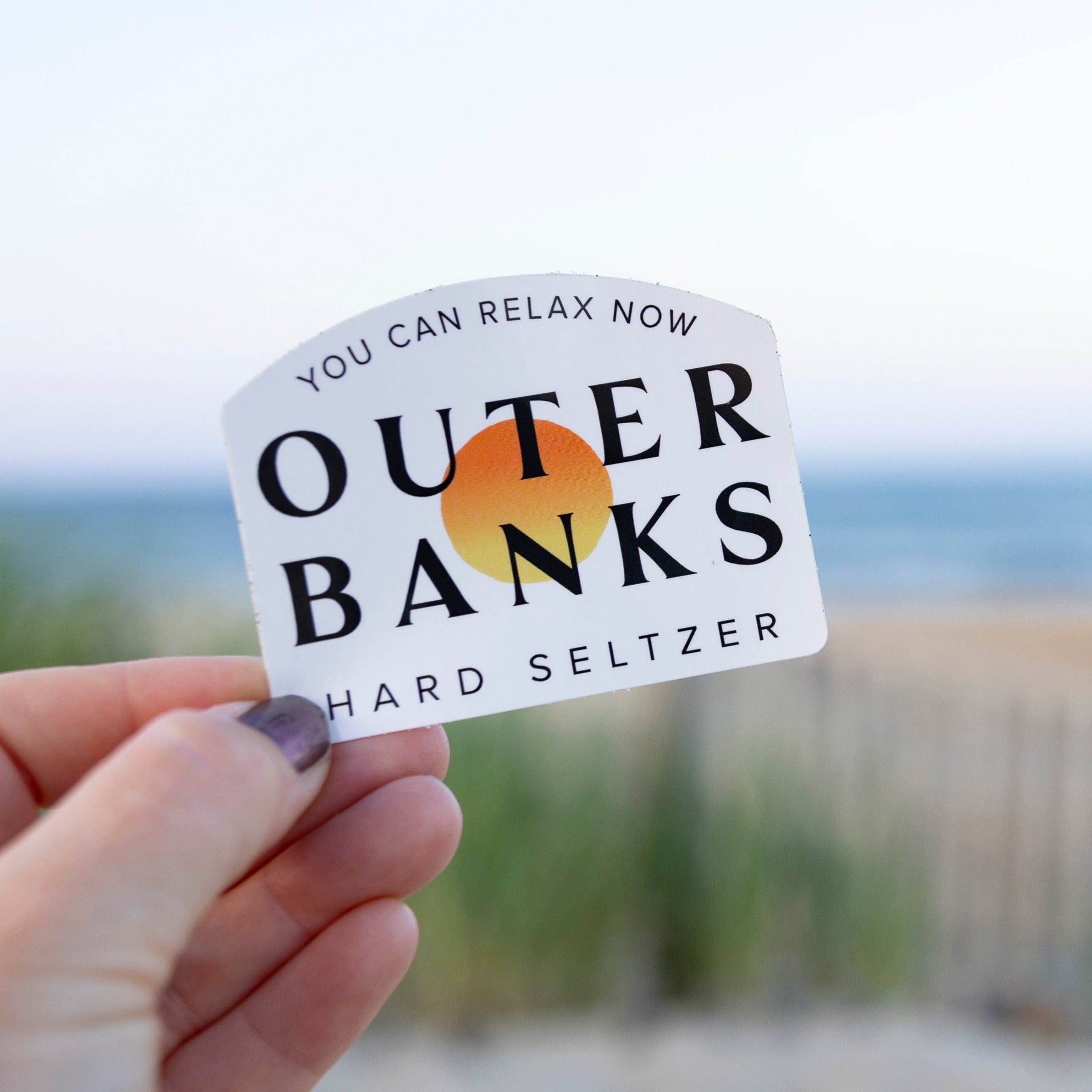 Outer Contents Sticker Orange Custom Outer Banks Hard Seltzer Sticker