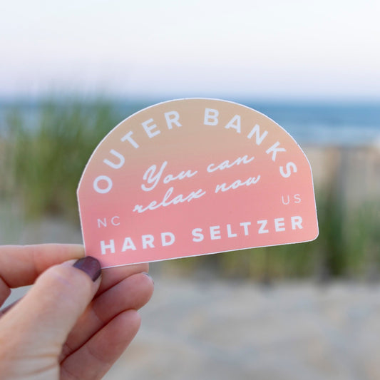 Pink & White Outer Banks Hard Seltzer Sticker